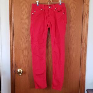 EUC Miss Me Bright Red Denim Jeans Sz 27